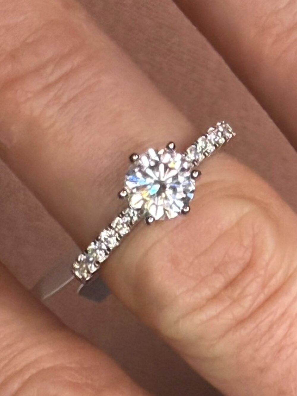 1.39 ct. Moissanite Solitare Ring - Size 7